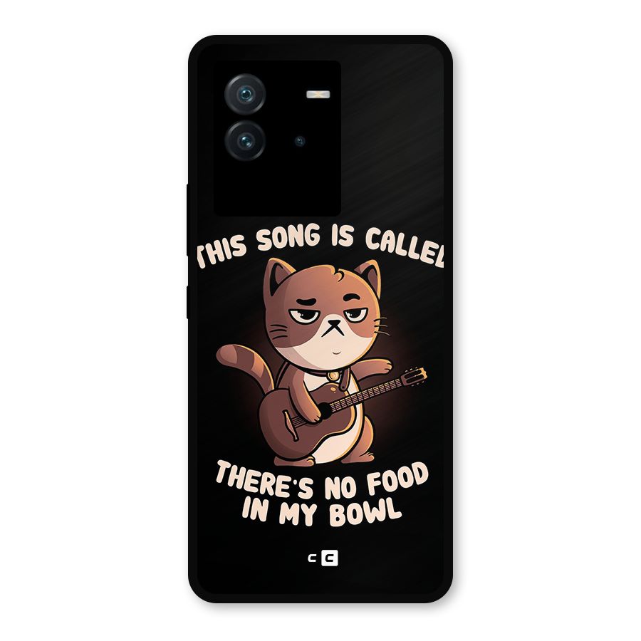 No Food in My Bowl Cat Metal Back Case for iQOO Neo 6 5G