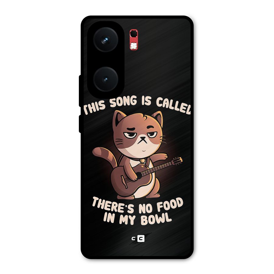No Food in My Bowl Cat Metal Back Case for iQOO Neo 9 Pro