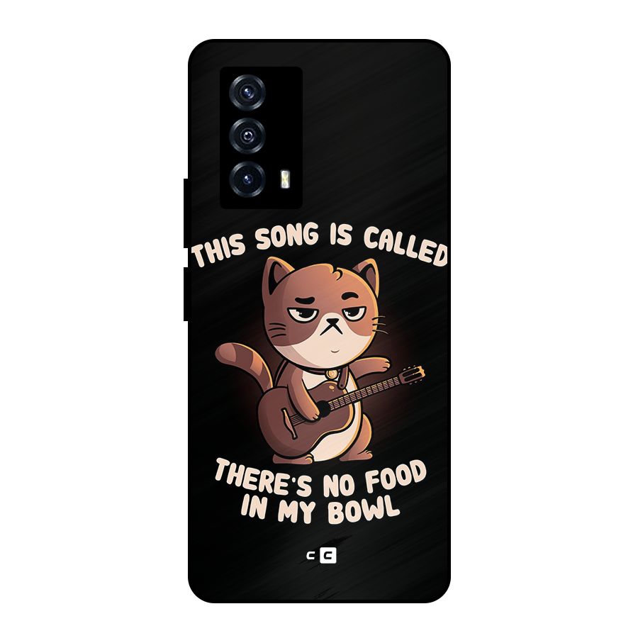 No Food in My Bowl Cat Metal Back Case for iQOO Z5