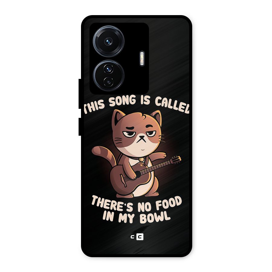 No Food in My Bowl Cat Metal Back Case for iQOO Z6