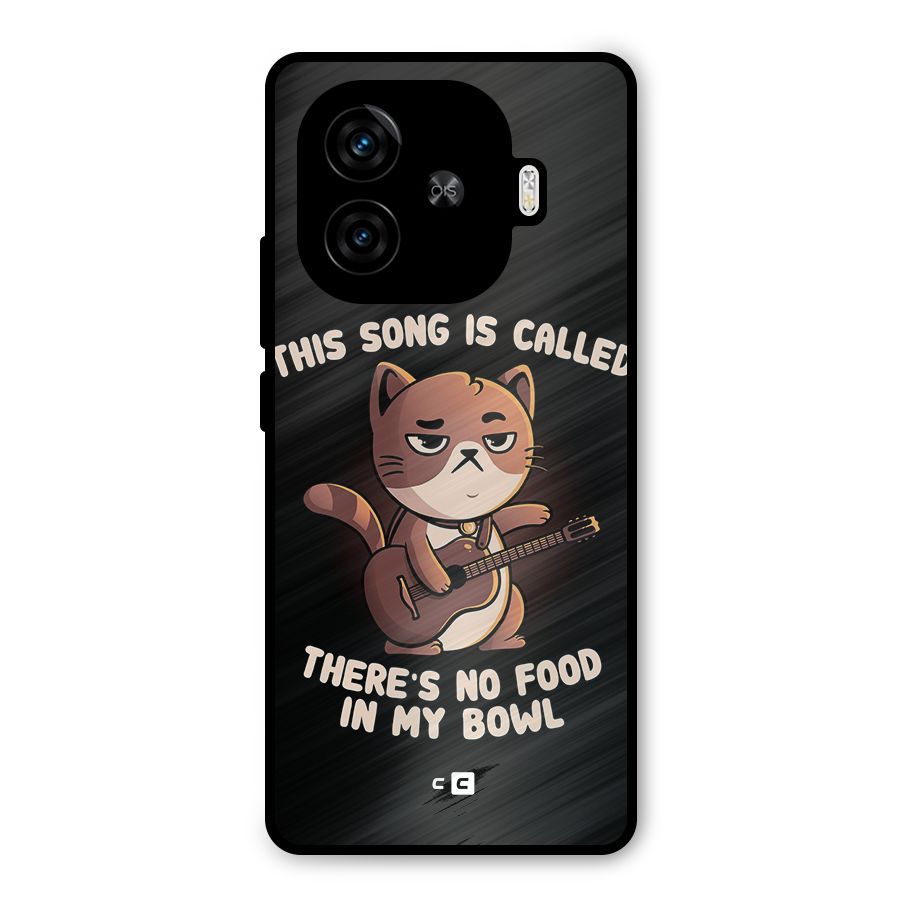 No Food in My Bowl Cat Metal Back Case for iQOO Z9 Turbo