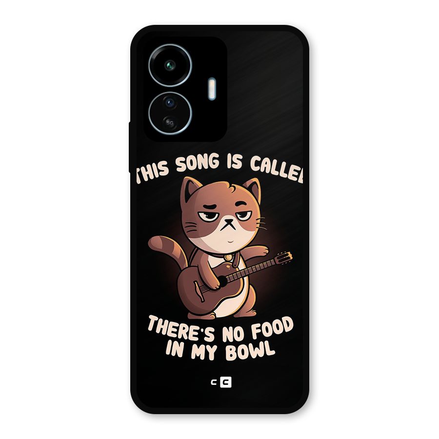 No Food in My Bowl Cat Metal Back Case for vivo iQOO Z6 Lite 5G