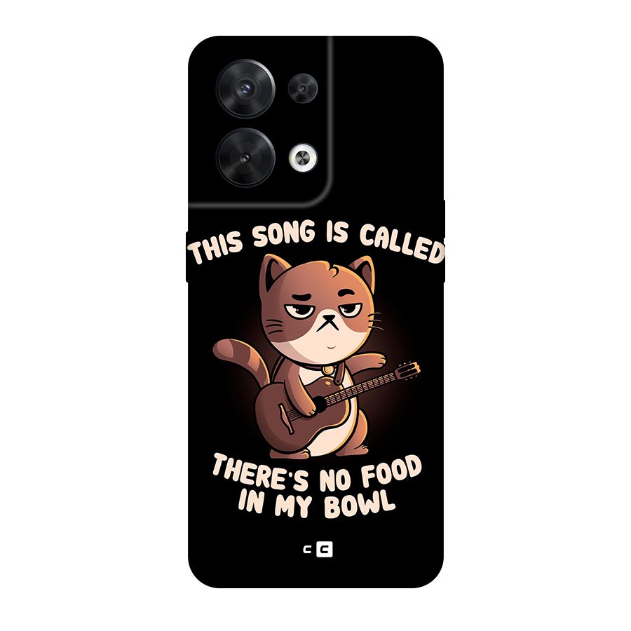 No Food in My Bowl Cat Original Polycarbonate Back Case for Oppo Reno8 5G