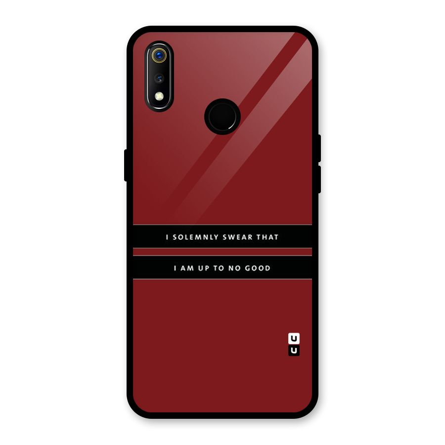 No Good Swear Glass Back Case for Realme 3i