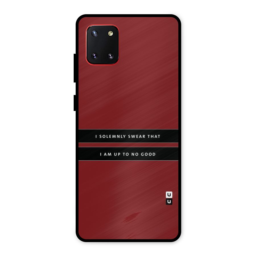 No Good Swear Metal Back Case for Galaxy Note 10 Lite