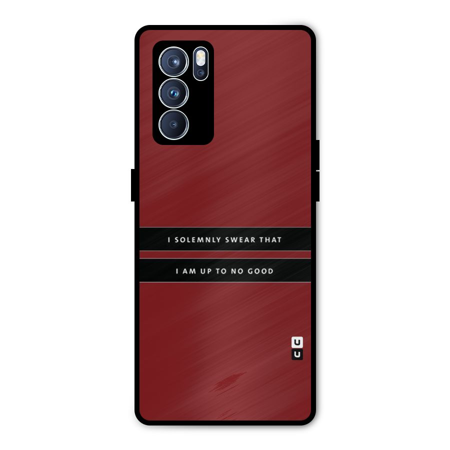 No Good Swear Metal Back Case for Oppo Reno6 Pro 5G