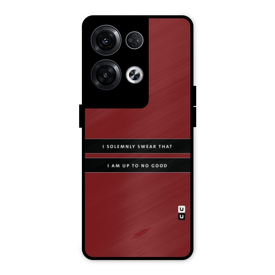 No Good Swear Metal Back Case for Oppo Reno8 Pro 5G