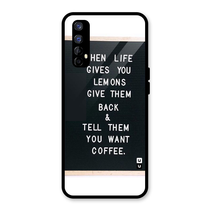 No Lemon Only Coffee Glass Back Case for Realme Narzo 20 Pro