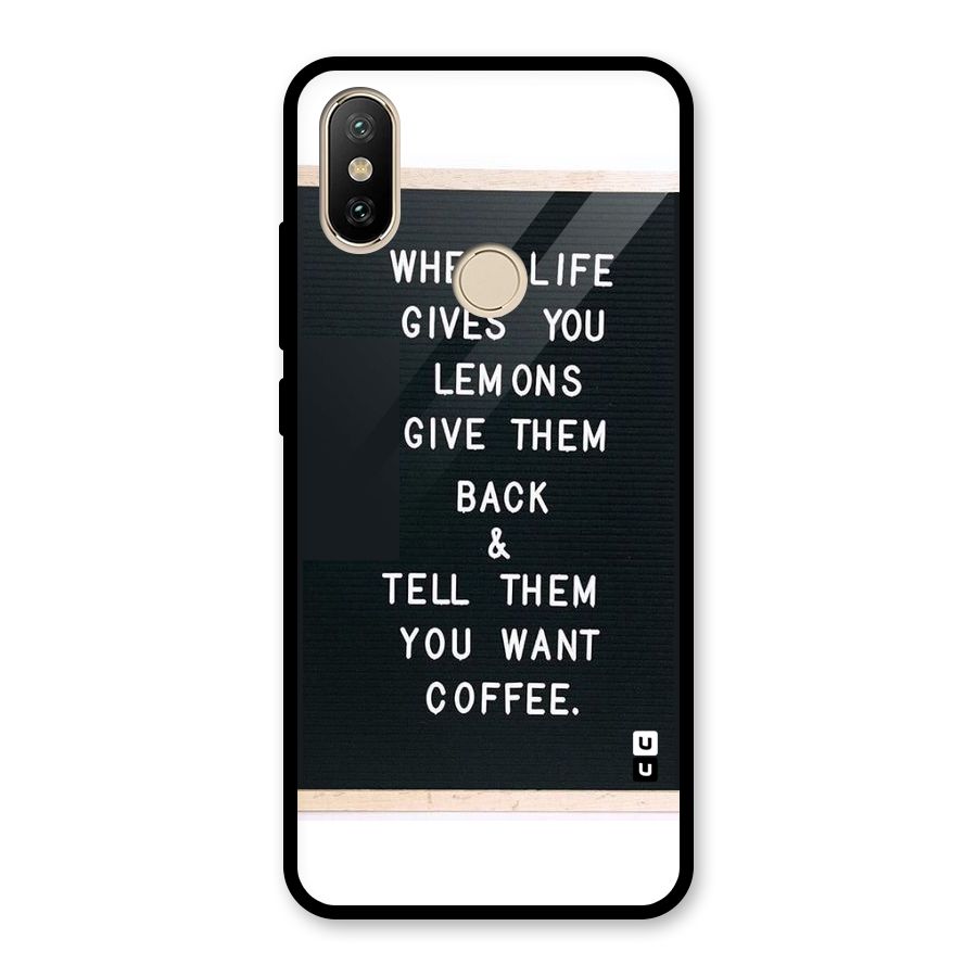 No Lemon Only Coffee Glass Back Case for Redmi A2