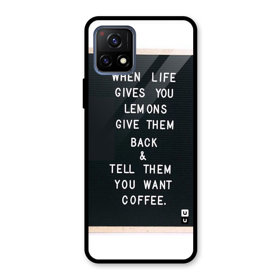 No Lemon Only Coffee Glass Back Case for Vivo Y72 5G