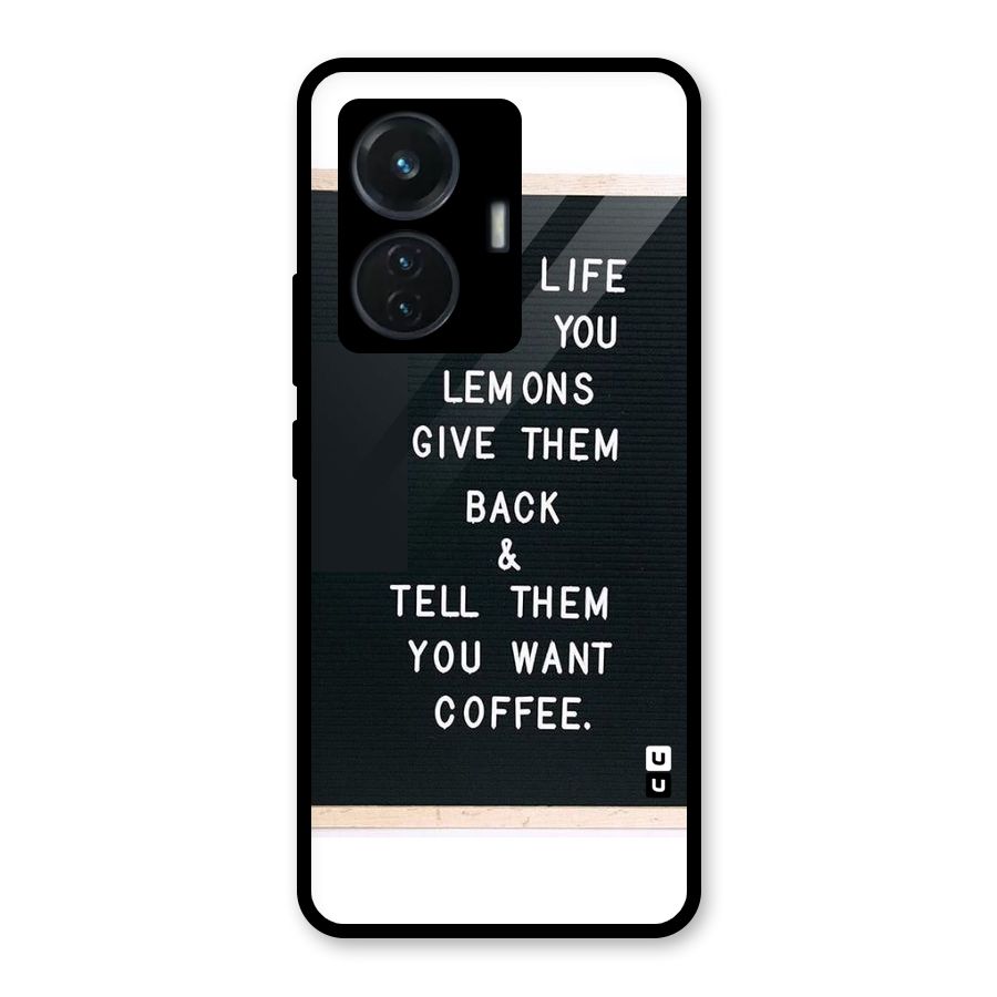 No Lemon Only Coffee Glass Back Case for iQOO Z6 44W