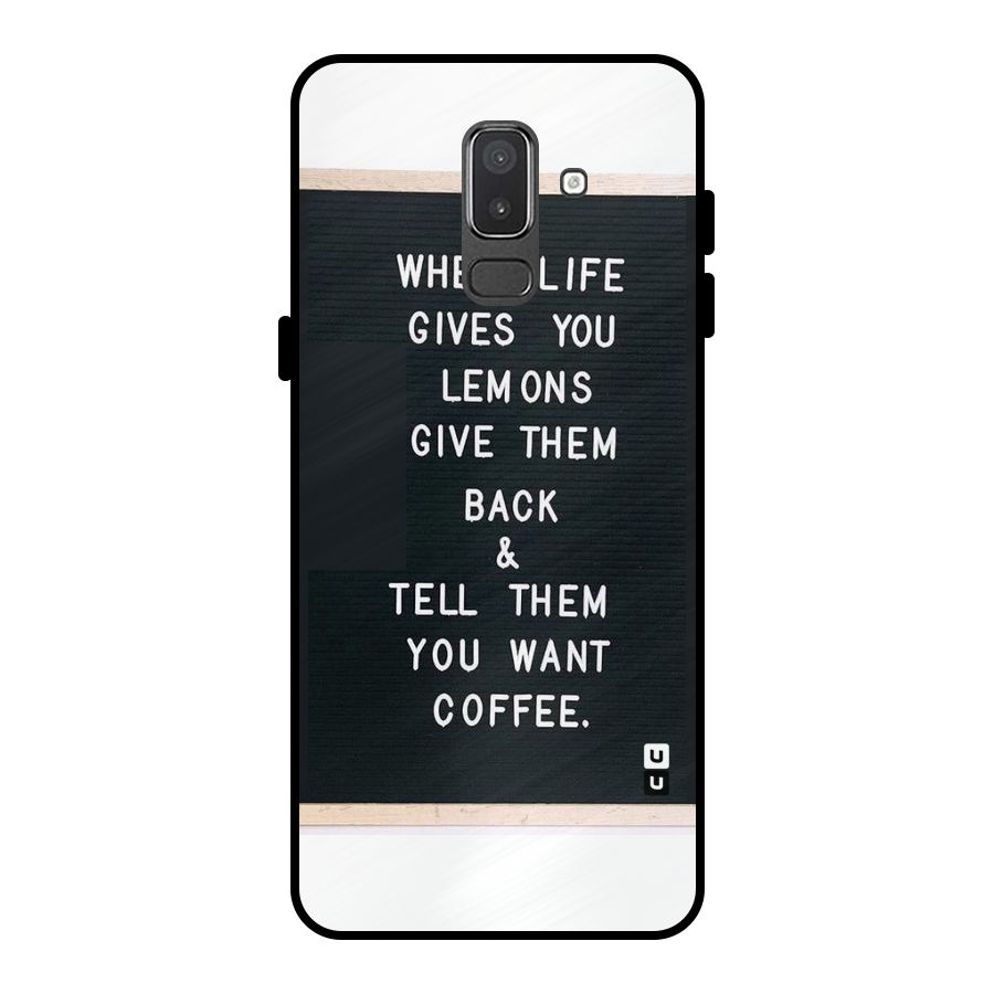 No Lemon Only Coffee Metal Back Case for Galaxy On8 (2018)