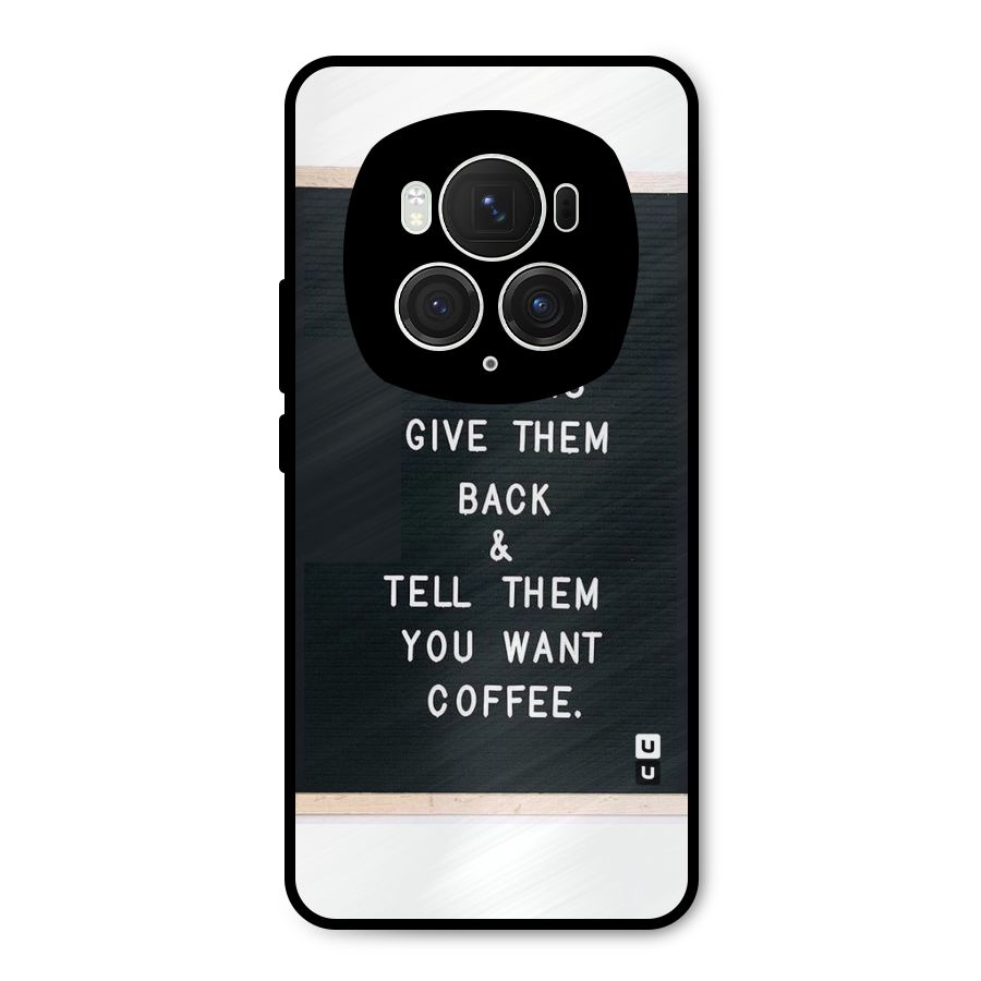 No Lemon Only Coffee Metal Back Case for Honor Magic6 Pro