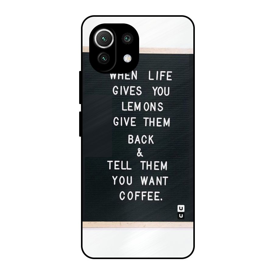 No Lemon Only Coffee Metal Back Case for Mi 11 Lite NE 5G