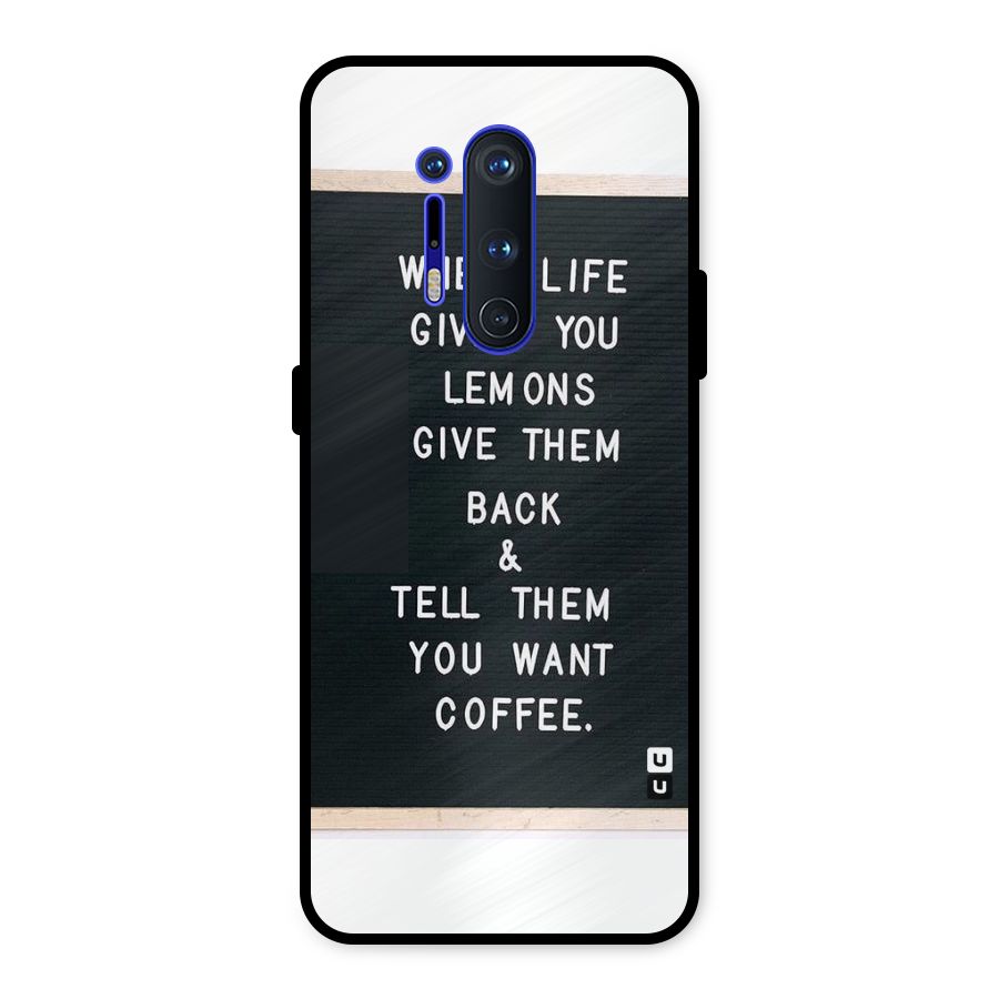 No Lemon Only Coffee Metal Back Case for OnePlus 8 Pro