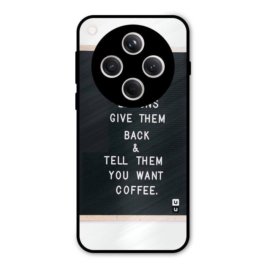 No Lemon Only Coffee Metal Back Case for Oppo Find X8