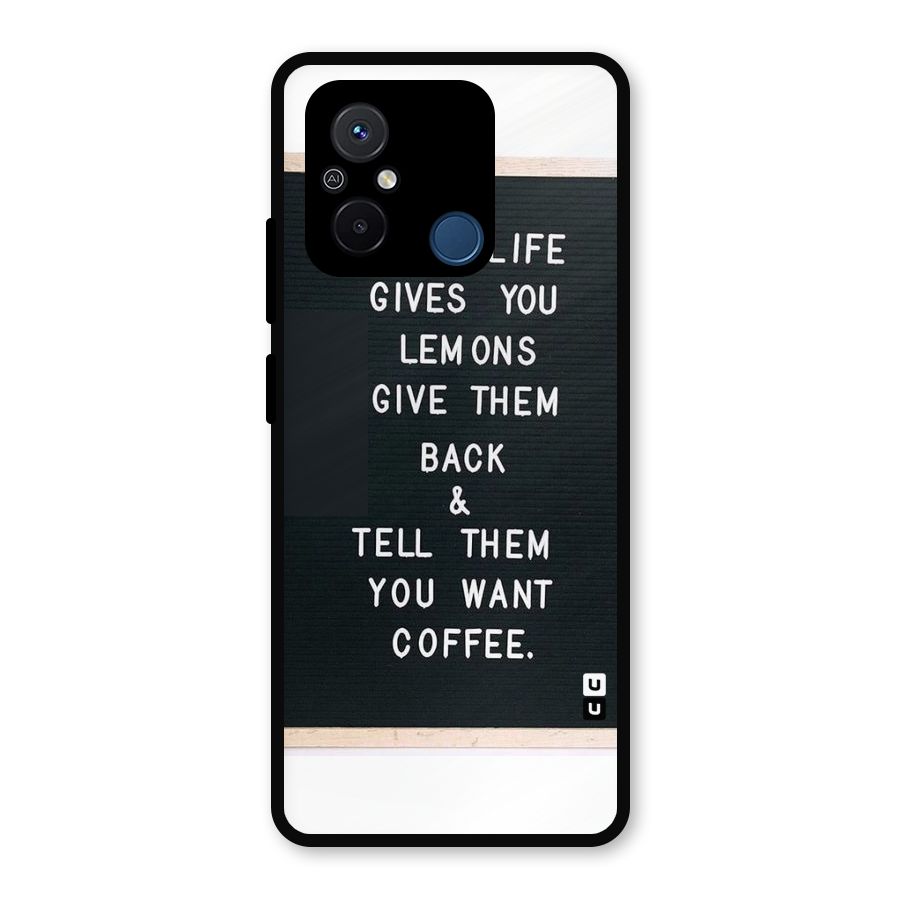 No Lemon Only Coffee Metal Back Case for Poco C55