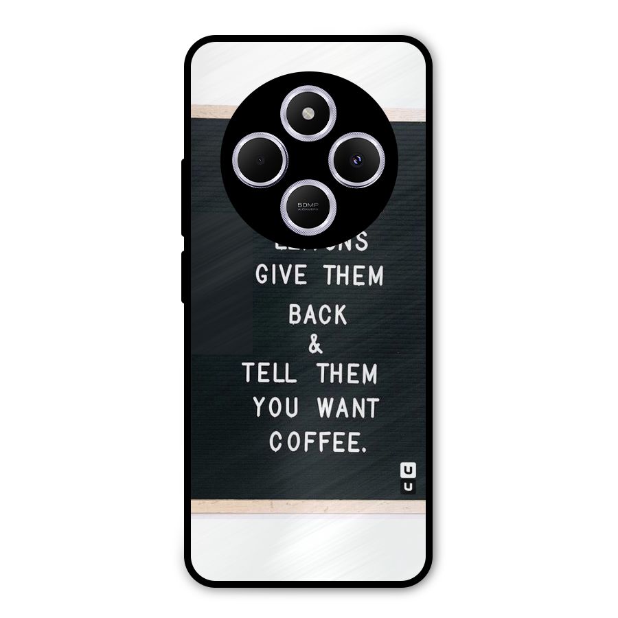 No Lemon Only Coffee Metal Back Case for Poco C75 5G