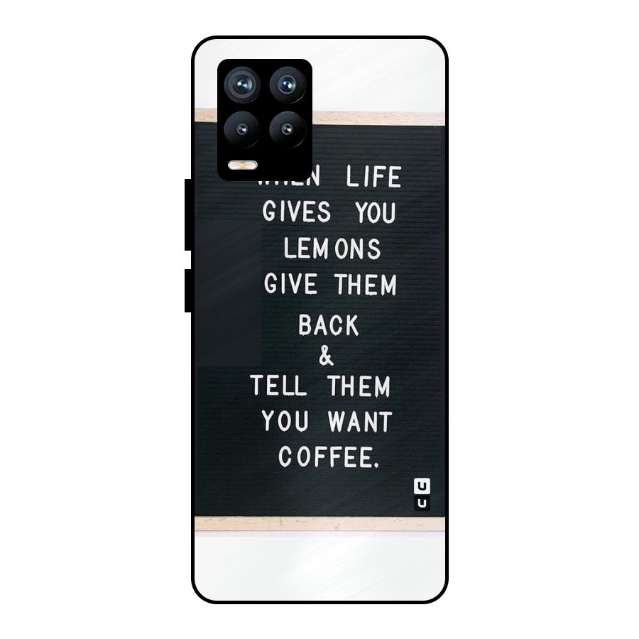 No Lemon Only Coffee Metal Back Case for Realme 8 Pro