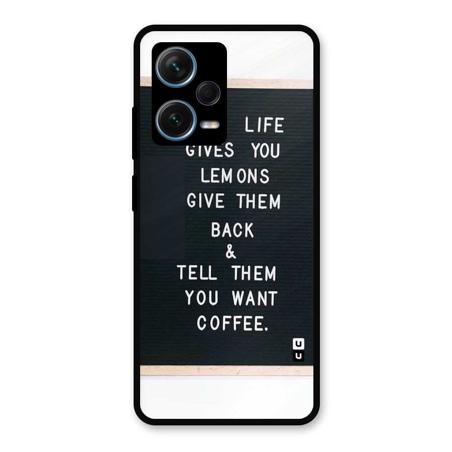 No Lemon Only Coffee Metal Back Case for Redmi Note 12 Pro Plus 5G