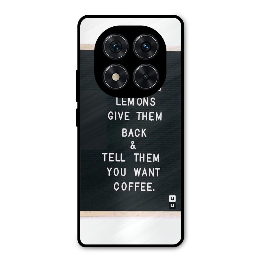 No Lemon Only Coffee Metal Back Case for Redmi Note 14 Pro 5G