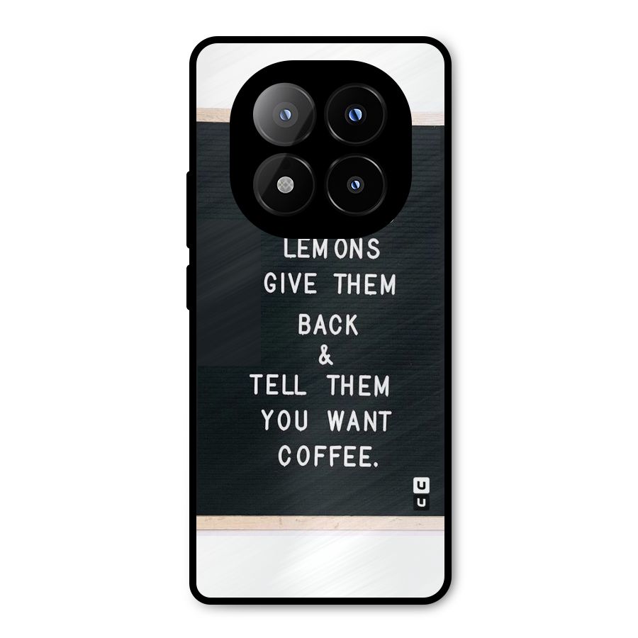 No Lemon Only Coffee Metal Back Case for Redmi Note 14 Pro Plus 5G