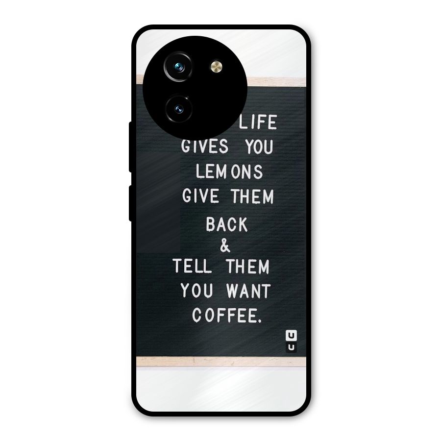 No Lemon Only Coffee Metal Back Case for Vivo T3x