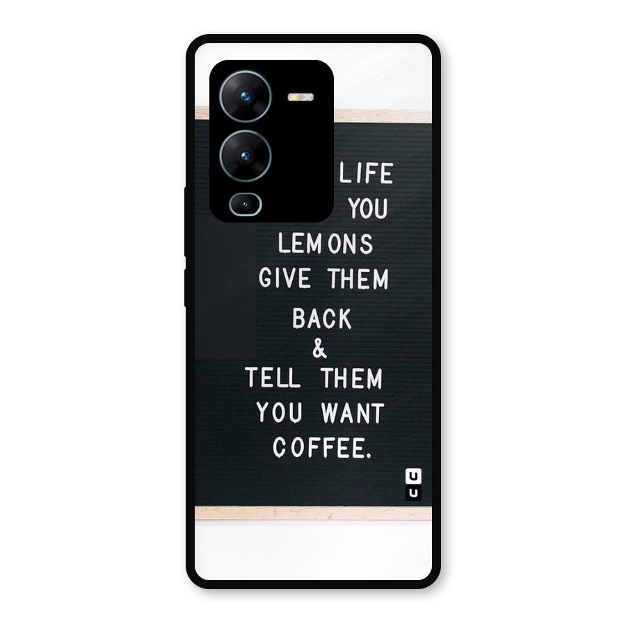 No Lemon Only Coffee Metal Back Case for Vivo V25 Pro