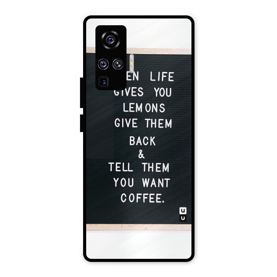 No Lemon Only Coffee Metal Back Case for Vivo X50 Pro