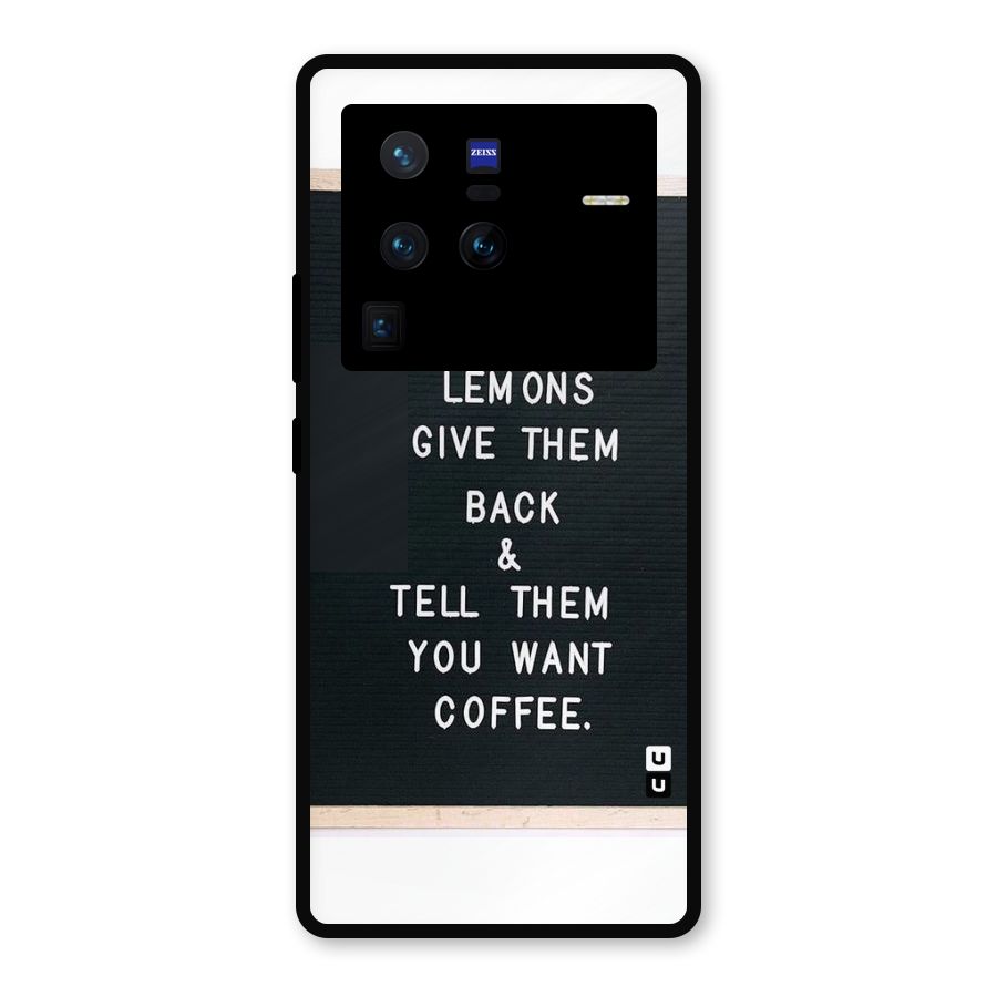 No Lemon Only Coffee Metal Back Case for Vivo X80 Pro