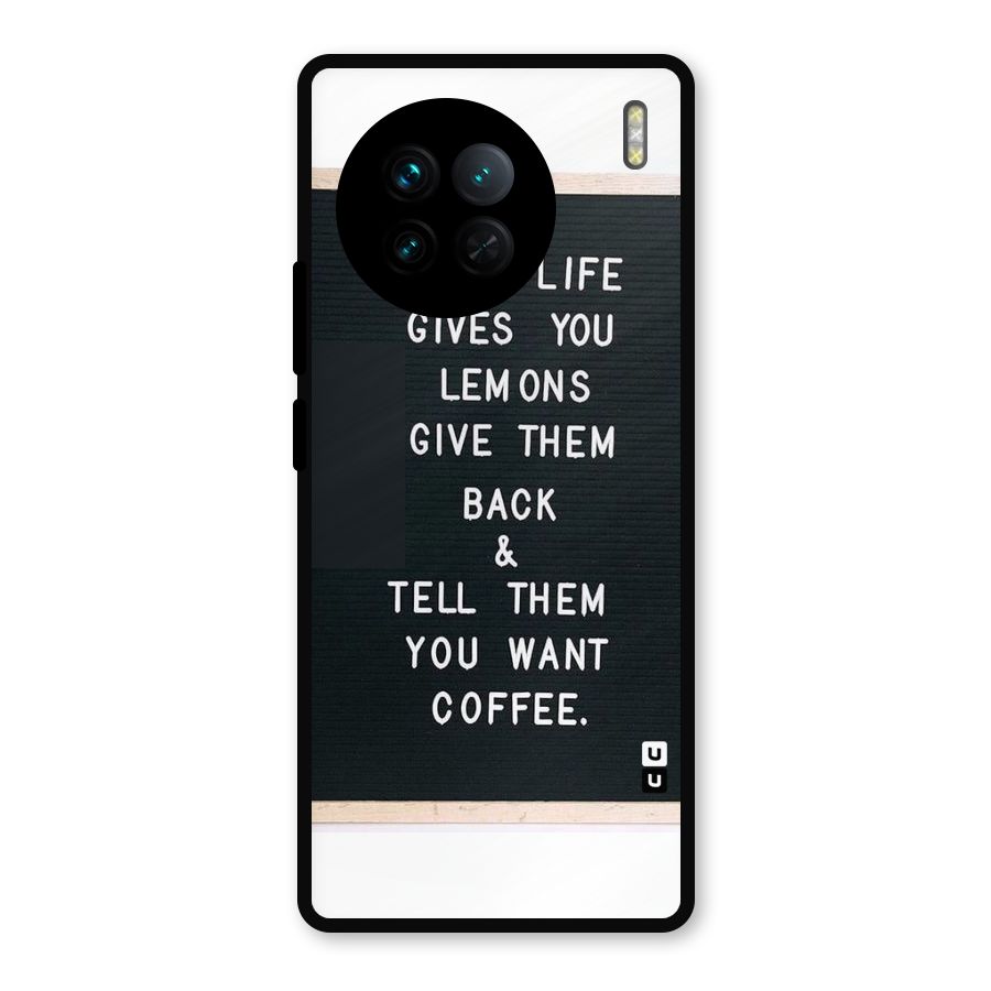 No Lemon Only Coffee Metal Back Case for Vivo X90