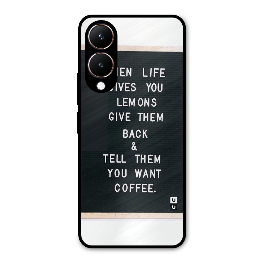 No Lemon Only Coffee Metal Back Case for Vivo Y28