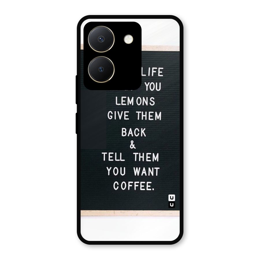 No Lemon Only Coffee Metal Back Case for Vivo Y36