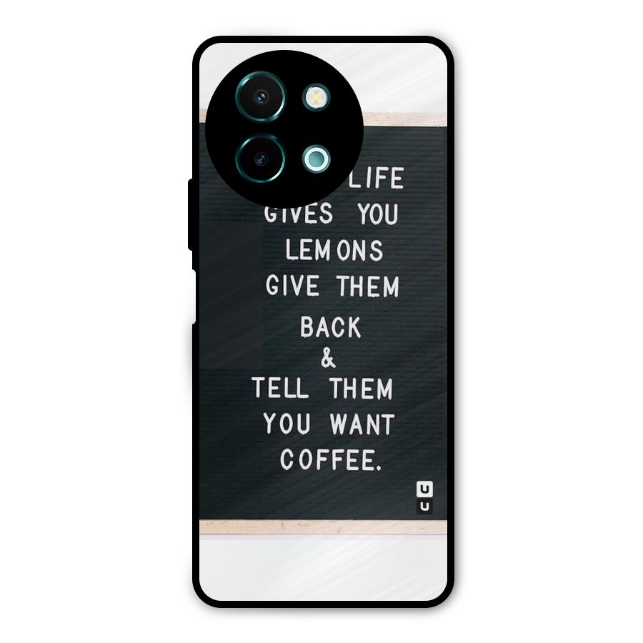 No Lemon Only Coffee Metal Back Case for Vivo Y58