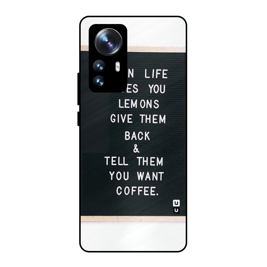 No Lemon Only Coffee Metal Back Case for Xiaomi 12 Pro