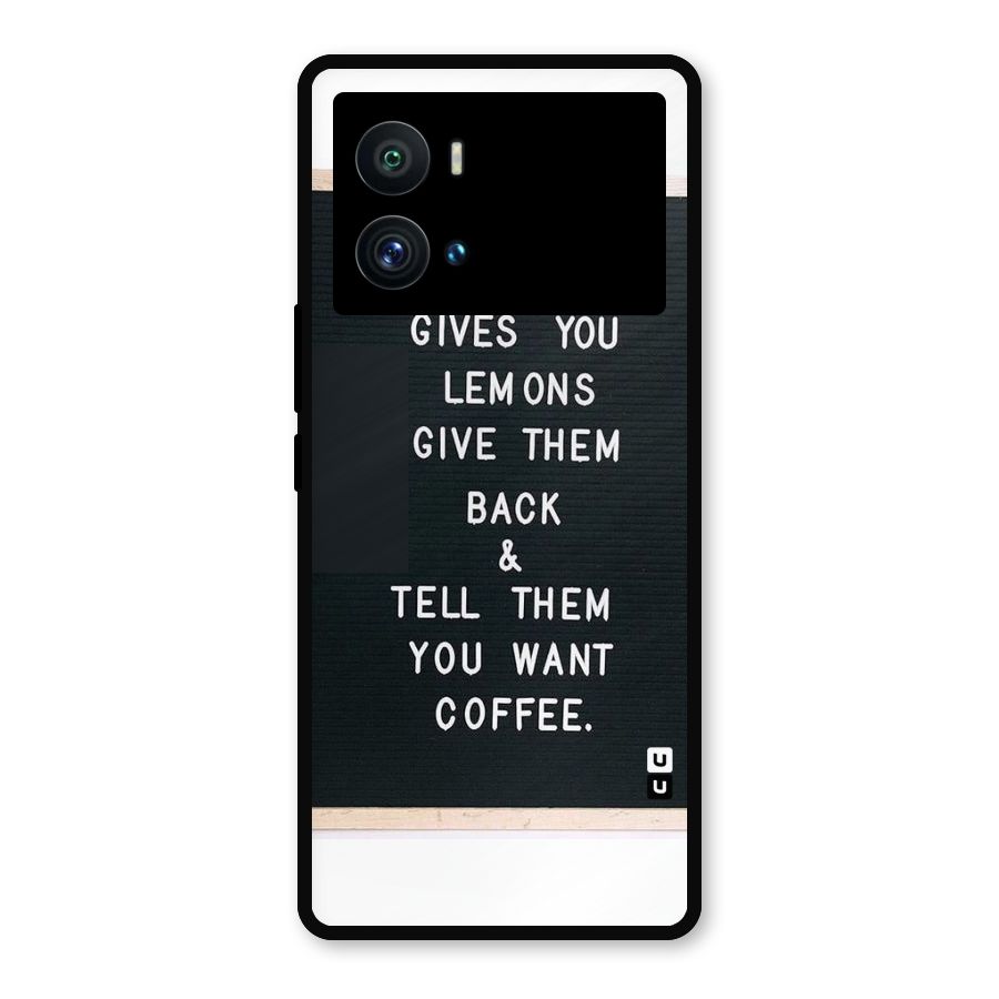 No Lemon Only Coffee Metal Back Case for iQOO 9 Pro