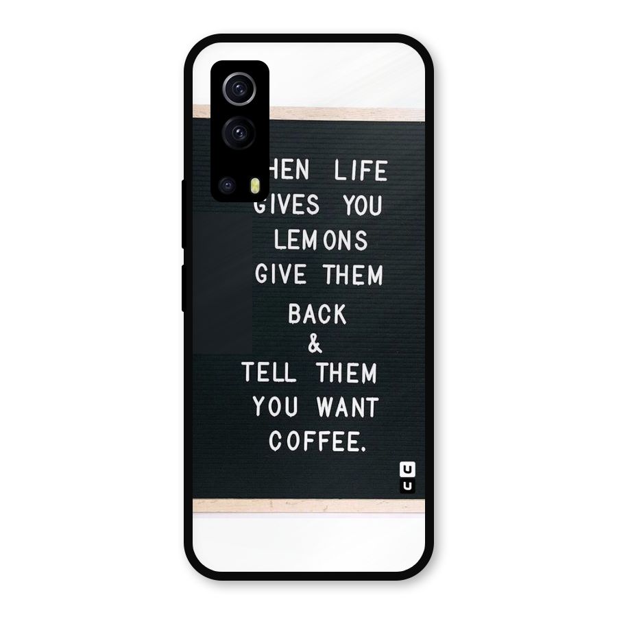 No Lemon Only Coffee Metal Back Case for iQOO Z3