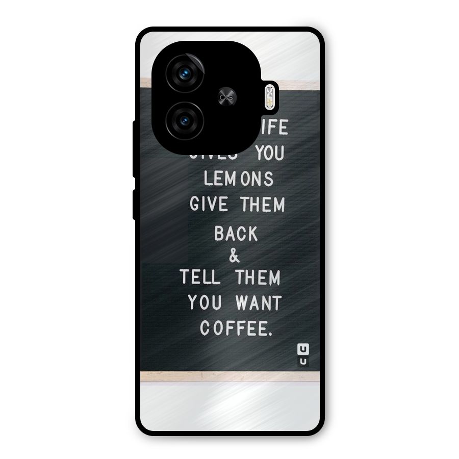 No Lemon Only Coffee Metal Back Case for iQOO Z9 Turbo