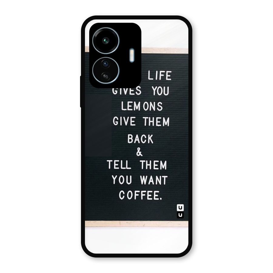 No Lemon Only Coffee Metal Back Case for vivo iQOO Z6 Lite 5G