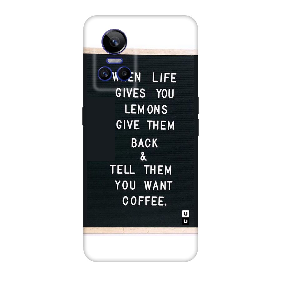 No Lemon Only Coffee Original Polycarbonate Back Case for Realme GT Neo 3