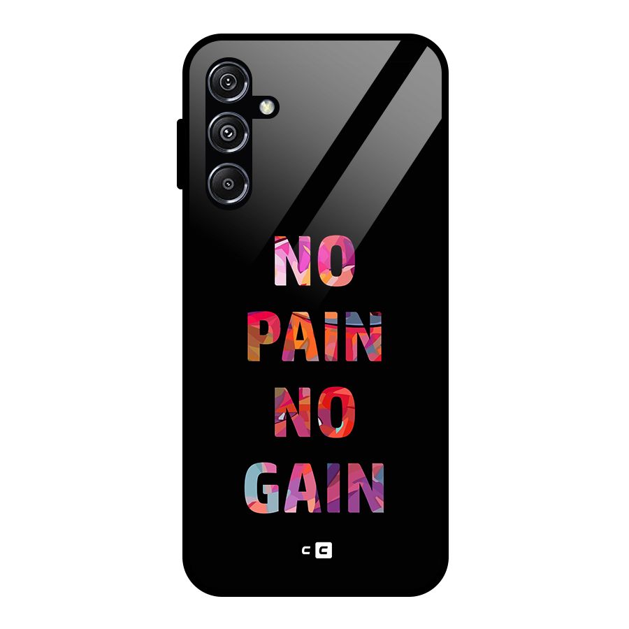 No Pain No Gain Glass Back Case for Galaxy M34 5G