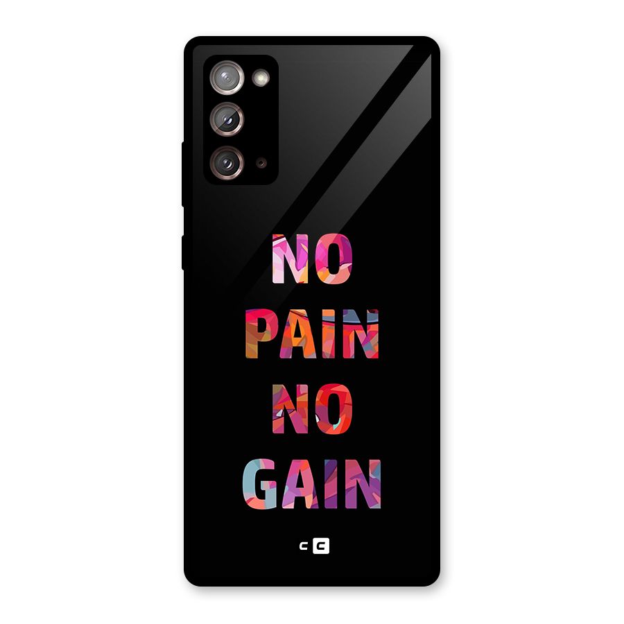 No Pain No Gain Glass Back Case for Galaxy Note 20