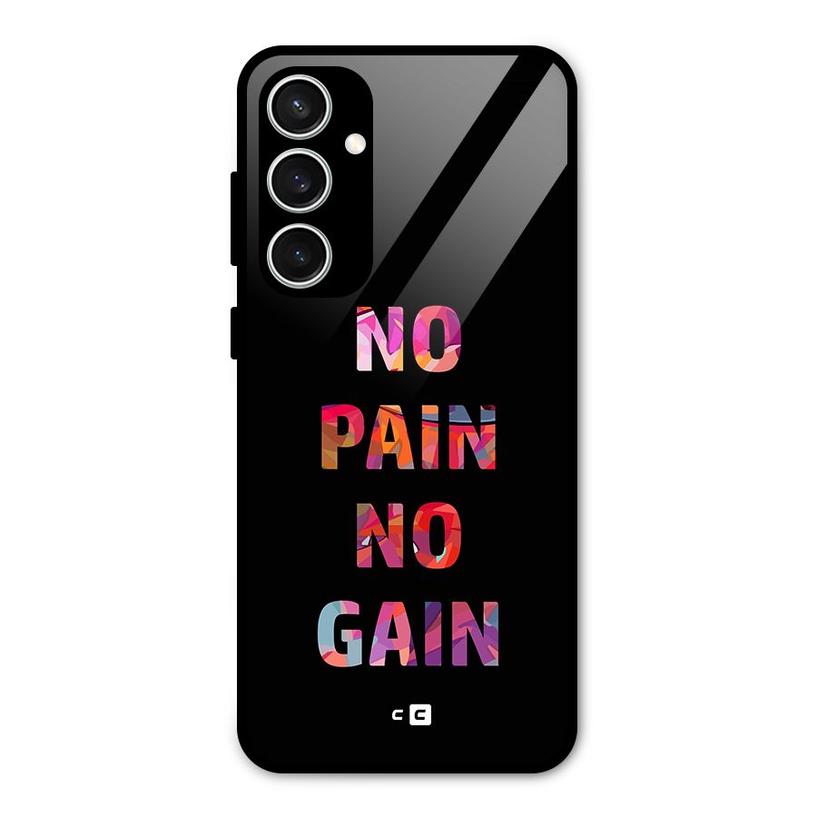 No Pain No Gain Glass Back Case for Galaxy S23 FE
