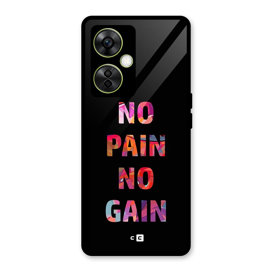 No Pain No Gain Glass Back Case for OnePlus Nord CE 3 Lite
