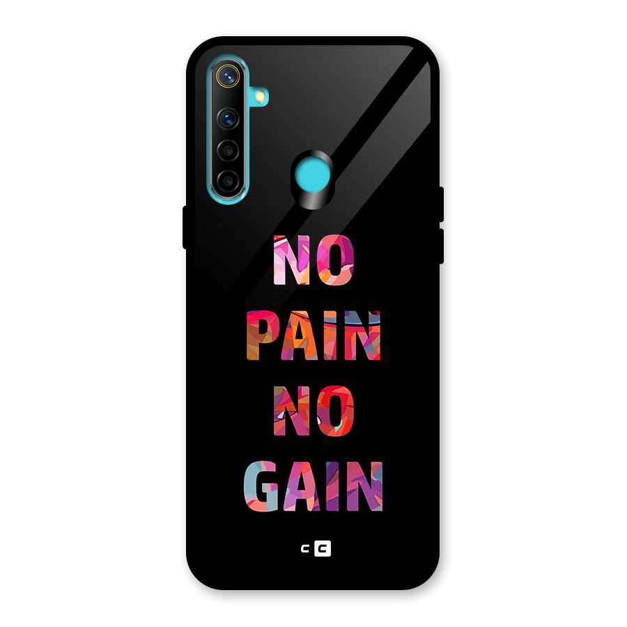 No Pain No Gain Glass Back Case for Realme 5i