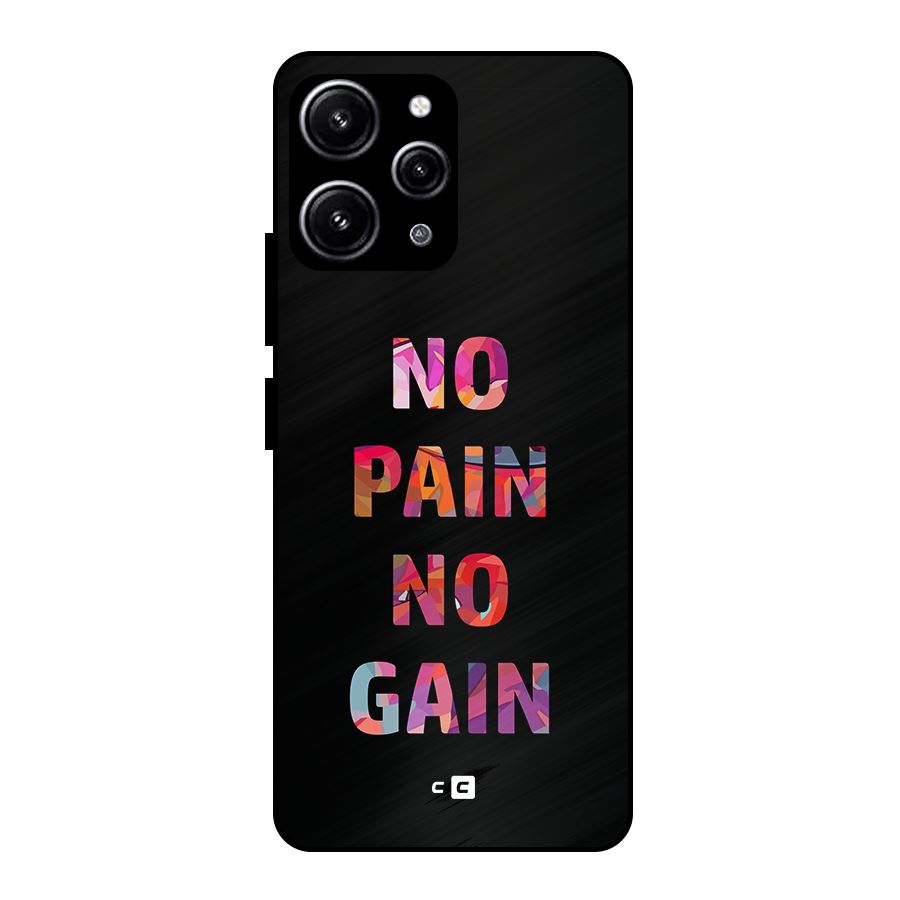 No Pain No Gain Glass Back Case for Redmi 12 4G