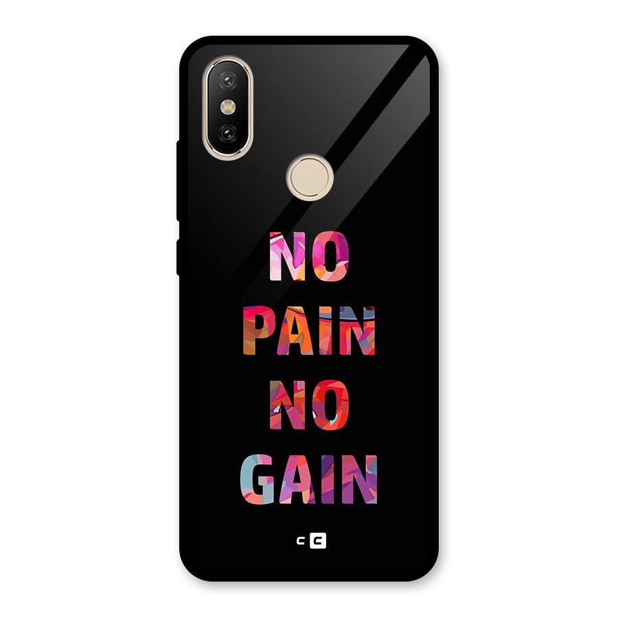 No Pain No Gain Glass Back Case for Redmi A2