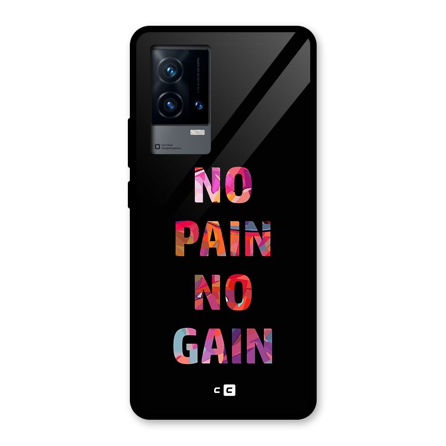 No Pain No Gain Glass Back Case for iQOO 9 5G