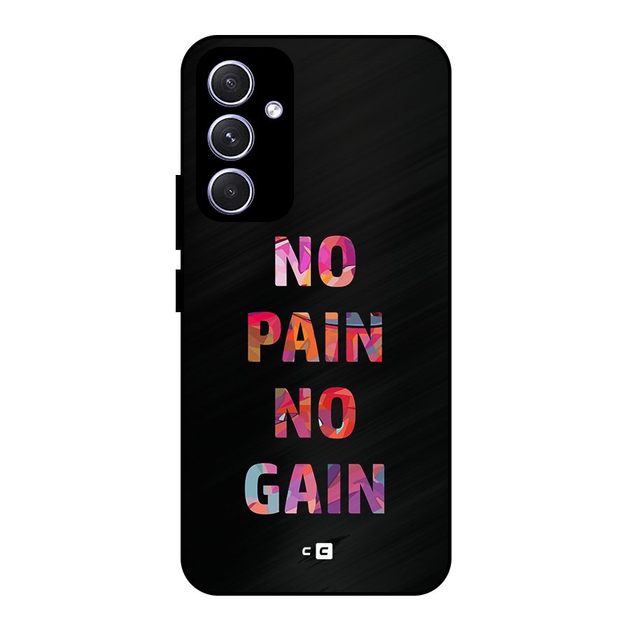 No Pain No Gain Metal Back Case for Galaxy A54