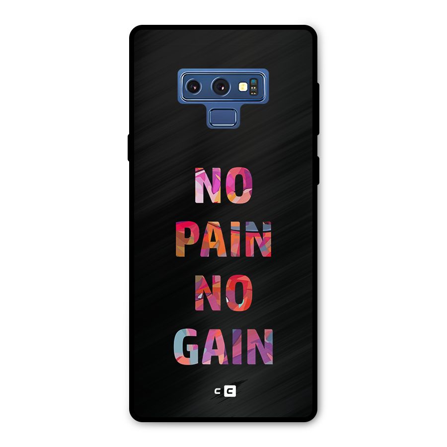 No Pain No Gain Metal Back Case for Galaxy Note 9